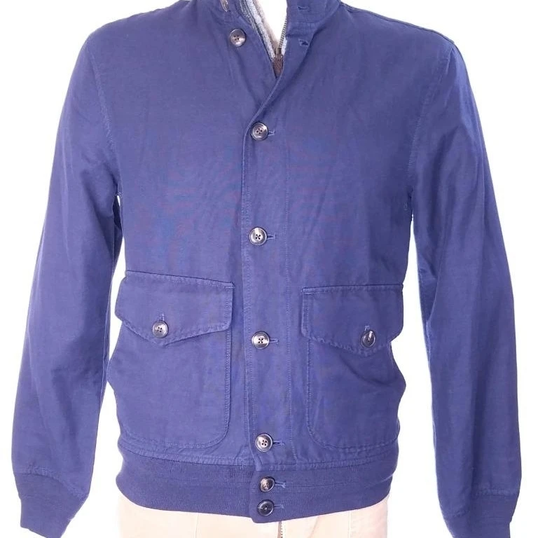 POLO RALPH LAUREN MEN'S JACKET NAVY LINEN COTTON SZ S NWT