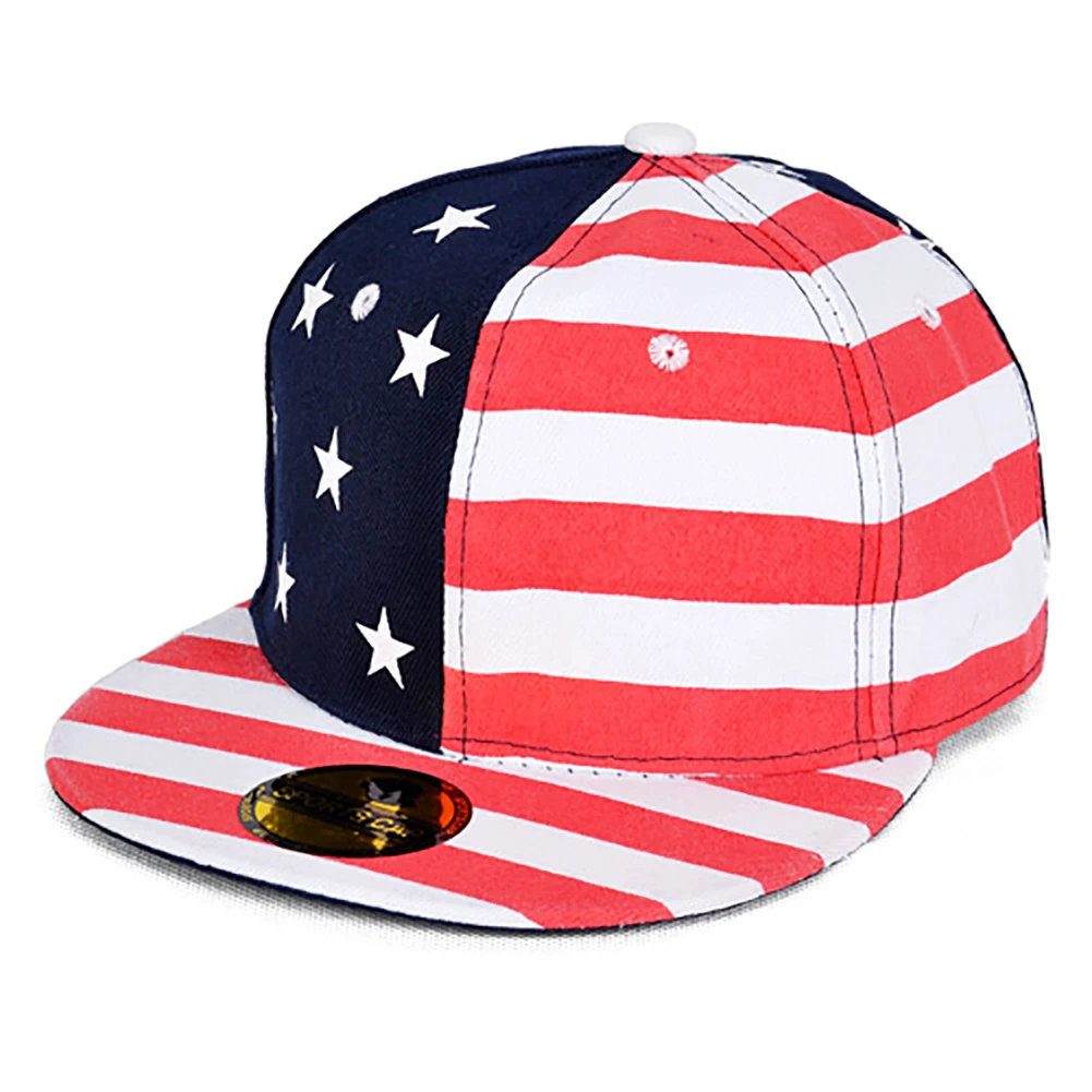 

Unisex Outdoor Sports Caps Hip Hop Adjustable Hats Stars and strips USA Flag Style Mens Womens Boys Tennis Cap