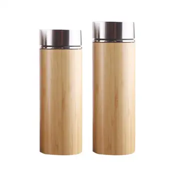 

Natural Bamboo Thermos Cup Stainless Steel Bottle Vacuum Flasks Thermoses 12hours tea cup