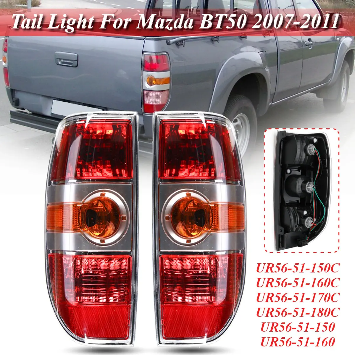 Задний стоп светильник 12 В левый/правый задний сигнал для Mazda BT50 2007 2008 2009 2011