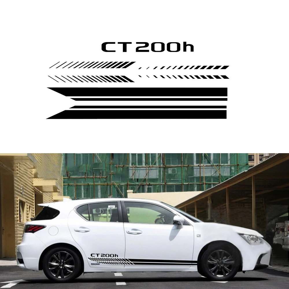 

Car Side Body Decal Stickers For Lexus CT200h for Hatchback Sedan Car Decals DIY Car Decoration Stickers Auto Accessories 180cm