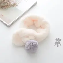 Детский плюшевый шарф, зимние Утепленные шейные шарфы для девочек на Рождество