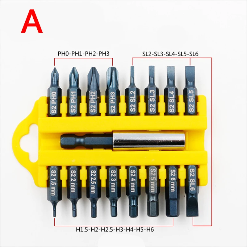 17 шт./компл. шестилучевая звезда Набор бит Магнитный держатель отвертки защита от несанкционированного доступа для беспроводные отвертки