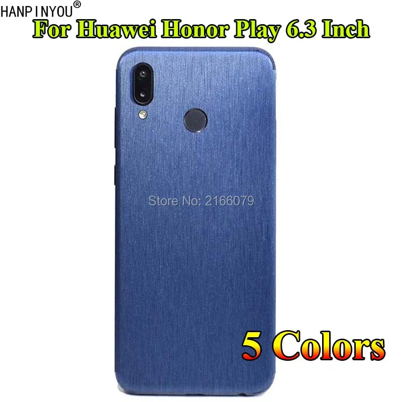 

For Huawei Honor Play COR-AL10 COR-TL10 6.3" Full Cover Back Body Brushed Metal Decal Skin Phone Protective Wire Drawing Sticker