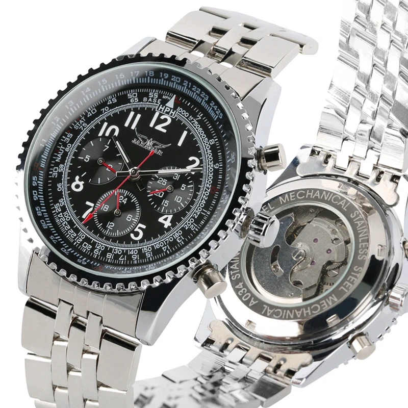 JARAGAR الساعات الرجال ترف الأعلى التلقائية الميكانيكية ووتش الرجال ساعة رجل الفولاذ المقاوم للصدأ الرجال ساعة معصم Reloj هومبر 2019 JARAGAR الساعات الرجال ترف الأعلى التلقائية الميكانيكية ووتش الرجال ساعة رجل الفولاذ المقاوم للصدأ الرجال ساعة معصم Reloj هومبر 2019