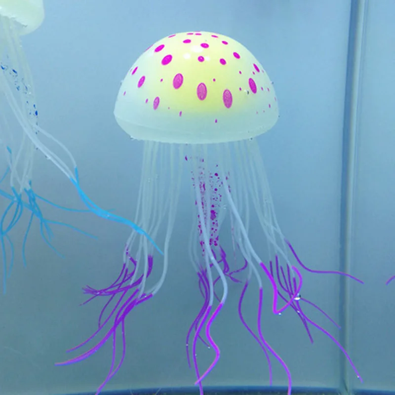 

Fluorescent Jellyfish Fish Tank Decoration Authentic Simulation Trumpet Goldfish Decor For The Aquarium Fake Fish