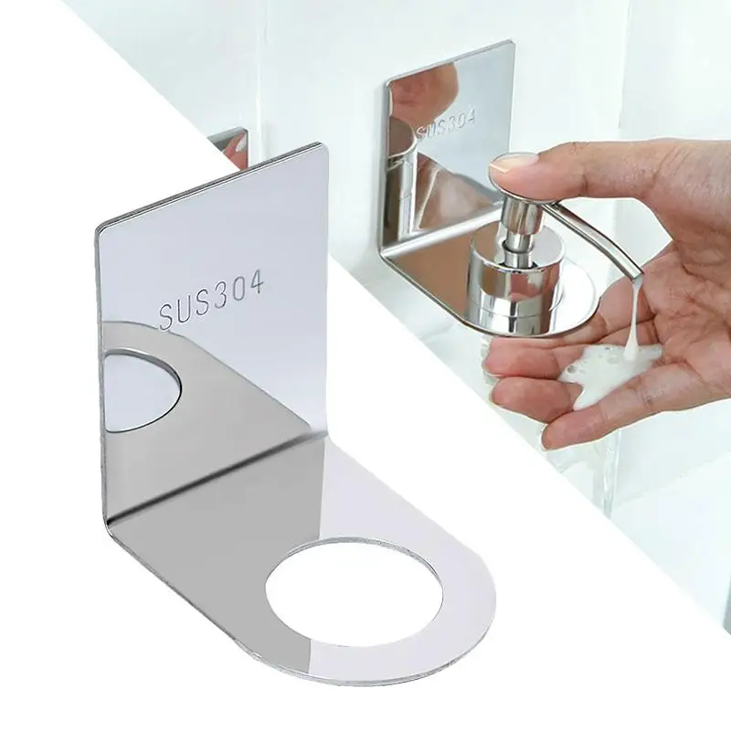 

Bathroom Shelf Free Punching Bathroom Wall Hanging Rack Shampoo Shower Gel Bottle Rack Stainless Steel Nail Free Seamless Frame