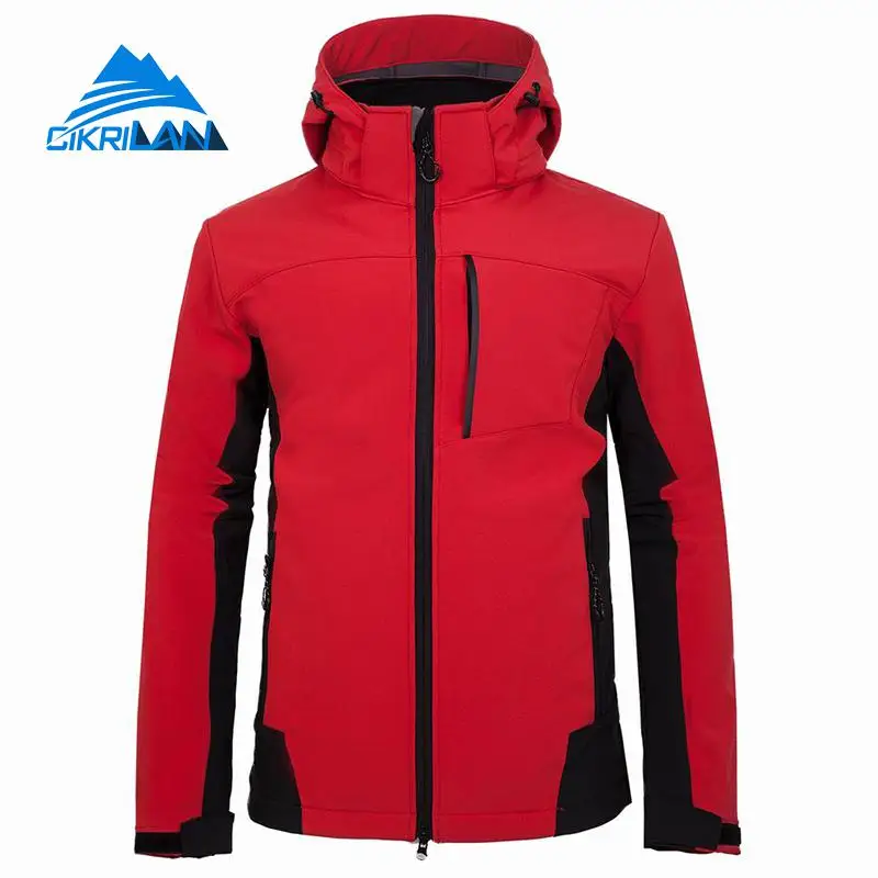 

Mens Windbreaker Hooded Sport Fleece Lined Jackets Softshell Outdoor Jacket Men Camping Climbing Hiking Coat Trekking Golf Coats