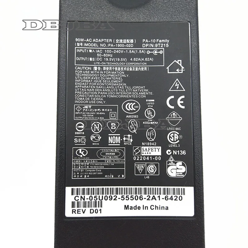 Goede 19.5 v 4.62A AC Adapter Voeding Voor Dell Latitude E6540 E7240 E7250 E7440 E7450 Laptop Charger