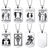 Vnox Personalized Stainless Steel Fraternal Dog Tag for Men Motorcycle Army Solier Brothers Tough Man BFF Necklaces Custom Gift ► Photo 3/6