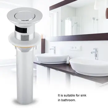 

Durable Copper Sink Drainer Sturdy Chrome Shiny Sink Strainer Hair Catcher Stopper Hole Filter Trap Bathroom Accessories