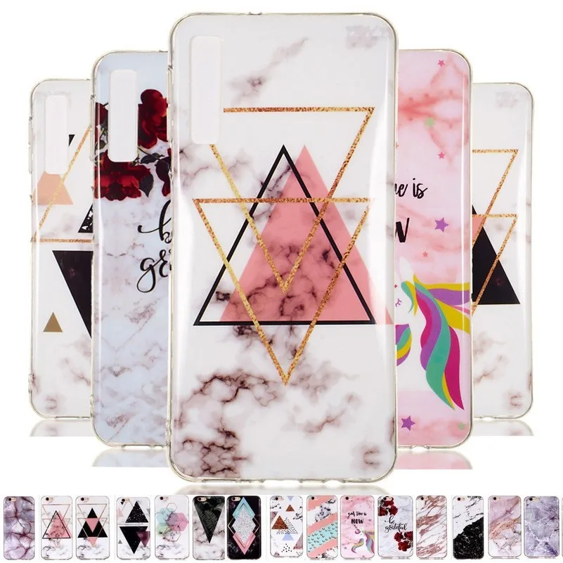 

Soft TPU Case For Coque Samsung Galaxy A7 2018 A750 Case Silicone Marble Stone Cover For Samsung A9 2018 A920 Phone Capa Funda
