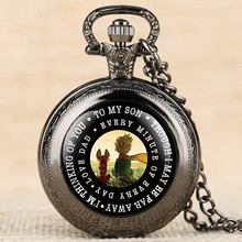 Маленькая тема принца кварцевые карманные часы шаблон для моего сына колье с подвеской часы цепи дети подарки дропшиппинг reloj