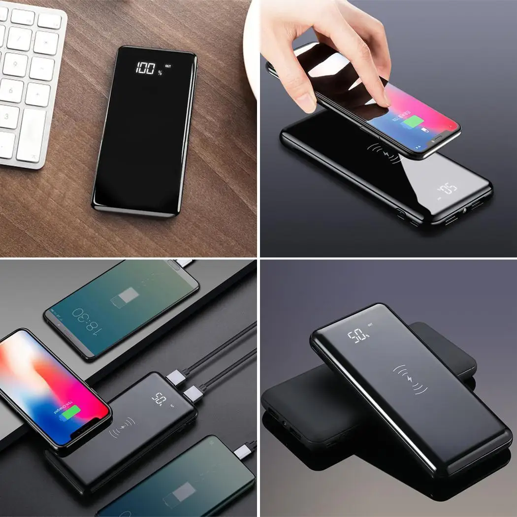

Portable Power Bank 8000mAh 10000mAh Wireless Charger 5V 2A Power USB Charger for xiaomi for iphone x Fast Charger