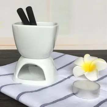

DIY Candy Chocolate Ceramic Melting Pot Chocolate Fountain Kitchen Tool High Temperature Resistance Cheese Hot Pot Set