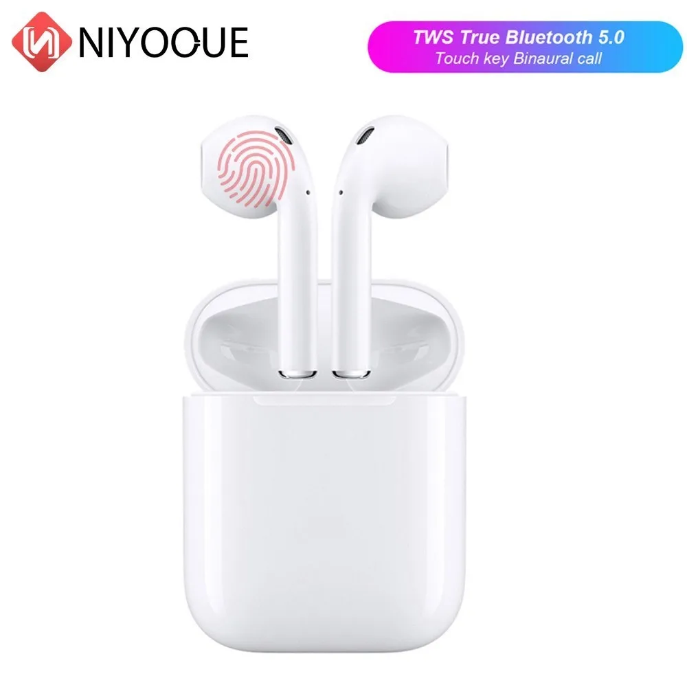 

Mini I12 Tws Air Pod Bluetooth 5.0 Earphone Sports True Wireless Earbuds Touch Ear Pod Magnetic Charging Box Pk I10 I11