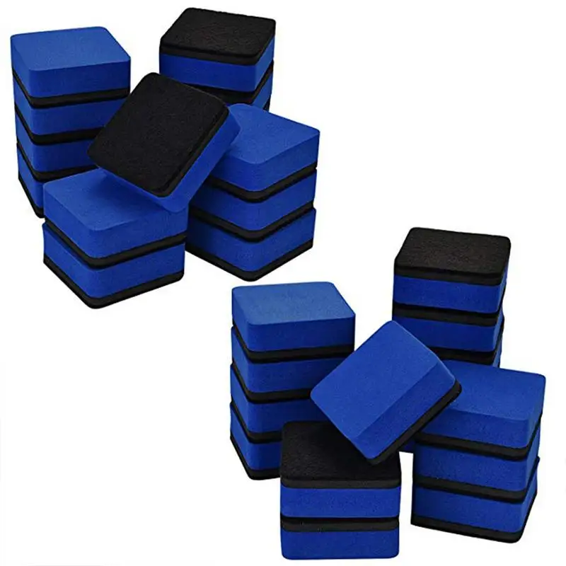 

24pcs Blue Magnetic Whiteboard Dry Eraser Chalkboard Cleansers Wiper For Classroom Office Whiteboard Cleaning Supplies