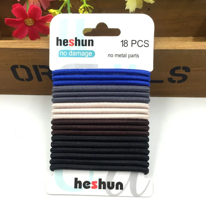 Online Rambut Band Tali Elastis Fesyen Wanita 18 Pcs set Set Permen Warna Rambut Aksesoris Trendi