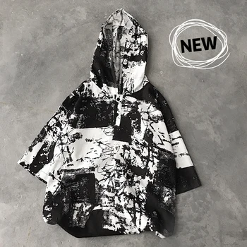 

Summer New T Shirt Men Fashion Printed Casual Hooded Short-sleeved Tshirt Man Streetwear Trend Wild Hip-hop Loose Cotton T-shirt