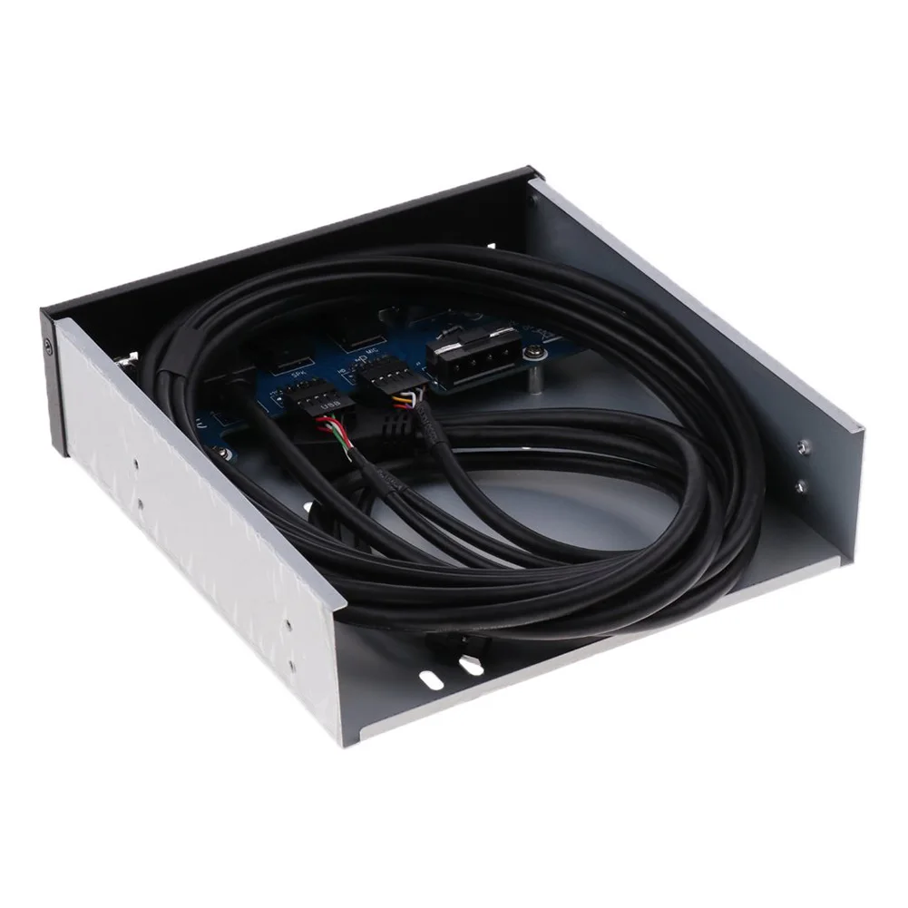  Dual USB 3.0 HUB CON 2.0 Porte HD Audio Metallo Floppy Drive Espansione del Pannello Frontale 2019 