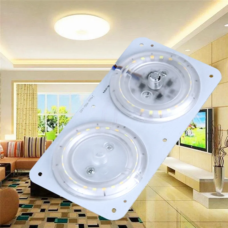 CLAITE AC220V 12 Вт 24 Светодиодный модуль потолочной панели двойной цветовой