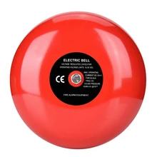 95dB 6 дюймов диаметр металлический Электрический круглый звонок для школы дома завод безопасности красный