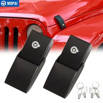 

MOPAI Locks Hood for Jeep Wrangler JK 2007+ Car Engine Hood Latch Catch With Key Lock Kit for Jeep Wrangler JK Car Accessories
