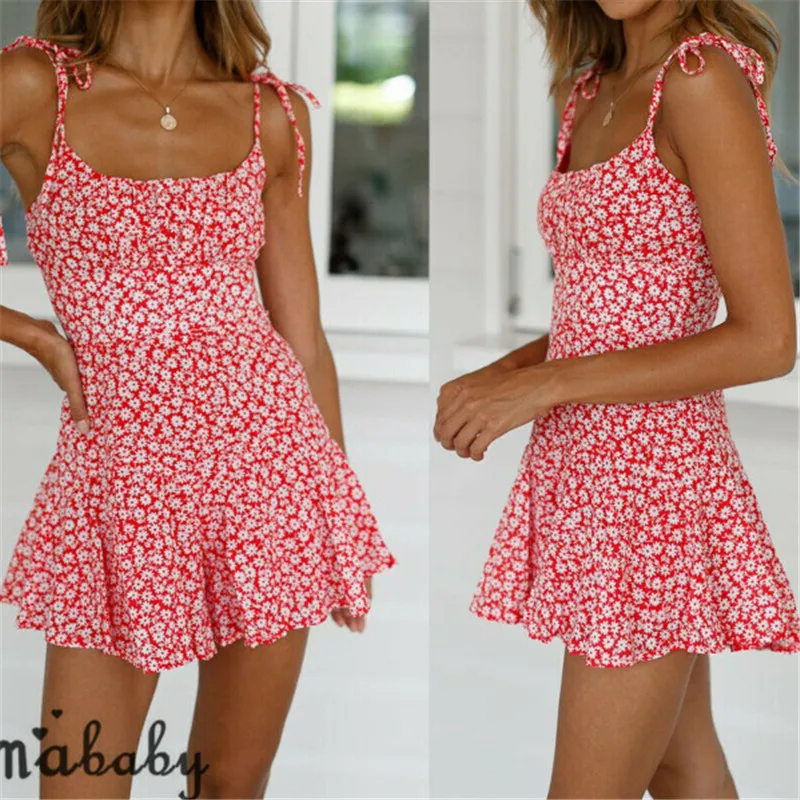 

Trendy Women clothes Floral print Casual Polyester off shoulder playsuits strap sleeveless Ruffle Rompers one pieces