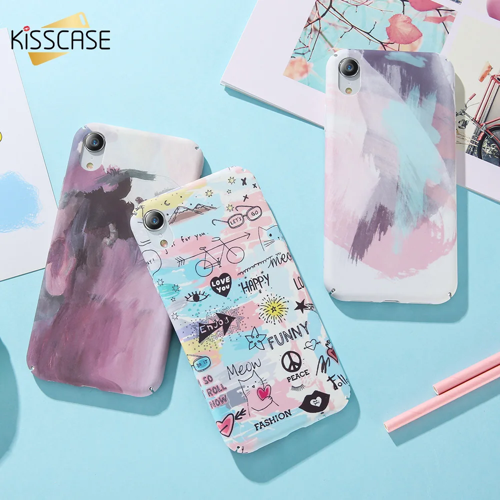 

KISSCASE Painting Water Shell Case For iPhone X XS Plus Back Cover Coque Fashion Phone Case For iPhone 6 6S 7 8 Plus Capa
