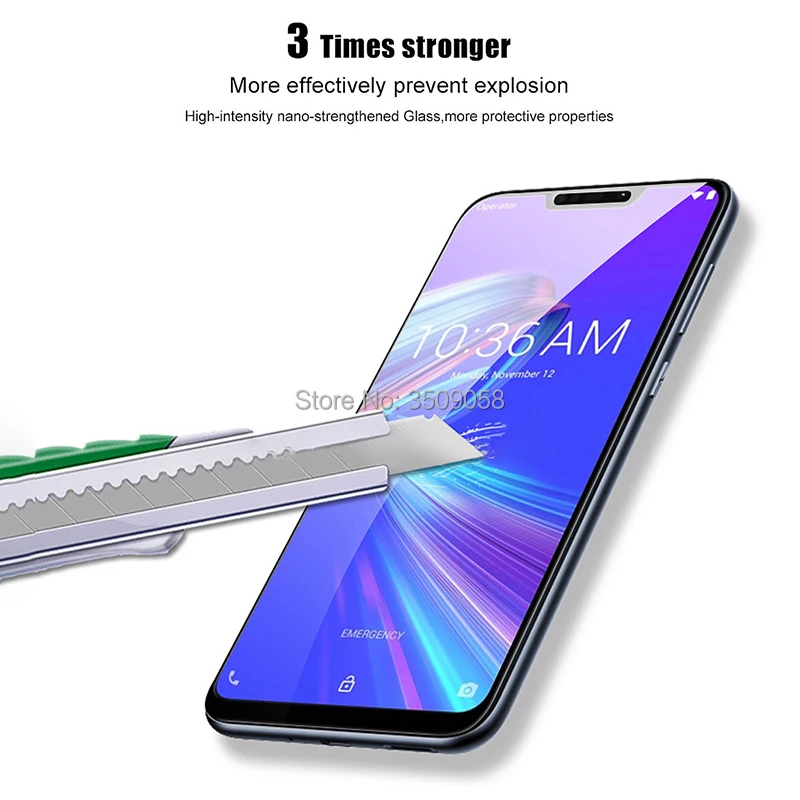 Защитное стекло закаленное для asus zenfone max pro m2 zb631kl zb633kl zen fone m1 zb601kl zb556kl|Защитные