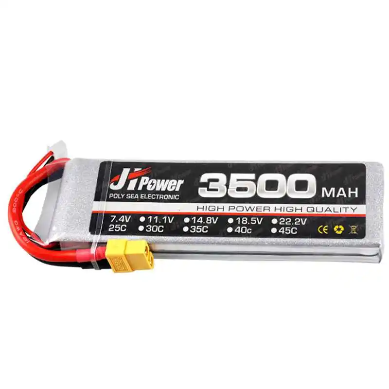 

High Power JH Lipo RC Car Battery 3500mah 2S 25C 7.4v T/TX60 Plug RC Battery For 1/10 RC Car Models Toys