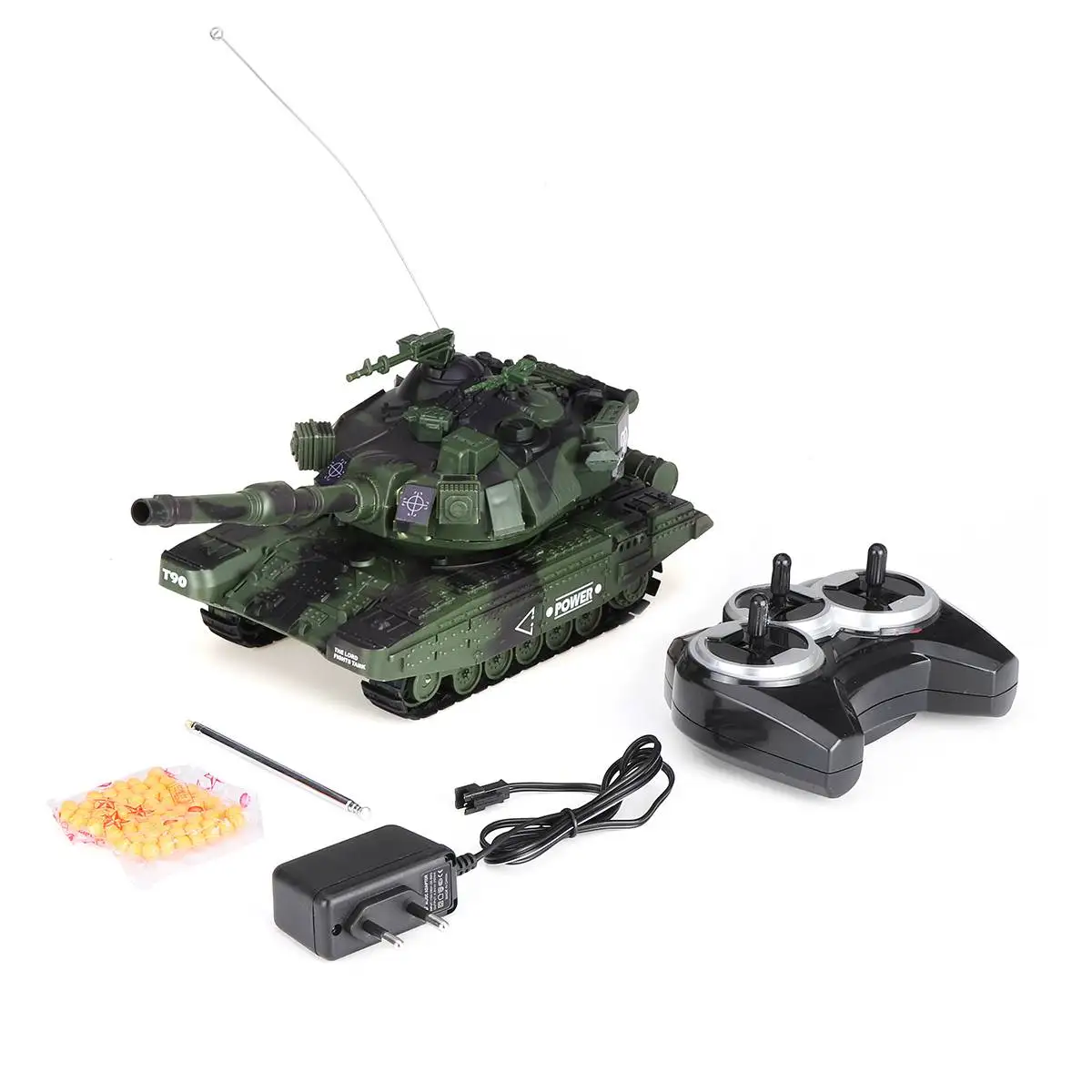 Armored Vehicle Children Electronic RC Tank 360 Rotating Interactive Twin Battle RC Radio Tank Bullet Shooting Boy Kids Toy