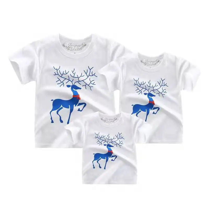 

2019 new summer family matching clothes T-shirt cotton Short sleeve t-shirt top family matching outfits mommy and me t shirt