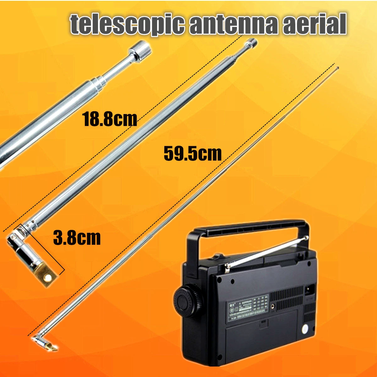 New Arrival Best Promotion Durable 310991702355 AM FM Radio Telescopic Antenna Replacement 63cm Length 4 Sections
