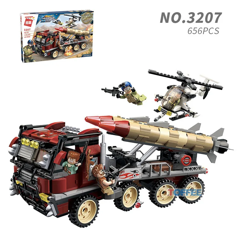 Военные серии строительные блоки совместимы Legoed армейский грузовик цистерна