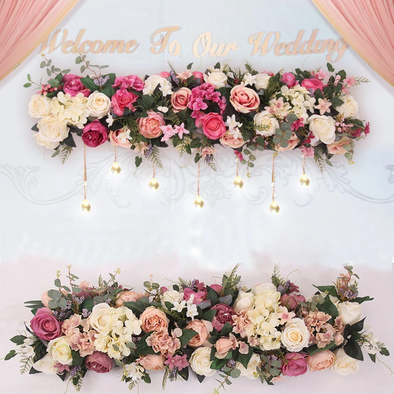orchid artificial fllower row decor for DIY wedding iron arch platform T station Xmas background flower wall window decor props orchid artificial fllower row decor for DIY wedding iron arch platform T station Xmas background flower wall window decor props