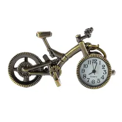 Shellhard 1 шт. унисекс Для мужчин Для женщин велосипед карманные часы Нержавеющая сталь Античная бронзовая велосипед Форма кварцевые