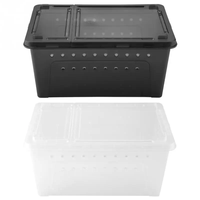 

Home Durable Plastic Ventilated Feeding Container for Lizard Spider Scorpion Reptile Transport Breeding Live Food Feeding Box