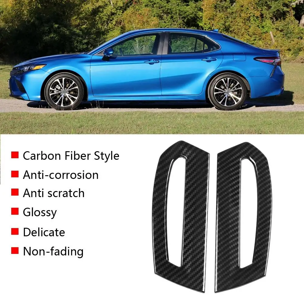 2 шт автомобиля Передняя рамка для кондиционера чехол Накладка для Toyota Camry стайлинга автомобилей рамка для кондиционера крышка из углеродного волокна Лидер продаж