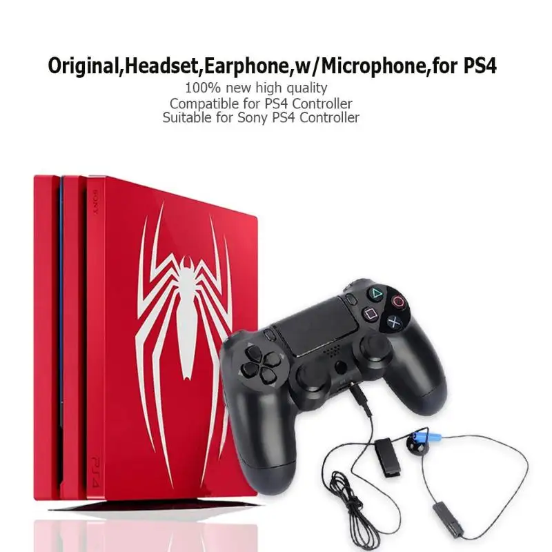 Оригинальные Игровые наушники с микрофоном для sony Playstation 4 PS4 120 см с кнопкой включения/выключения