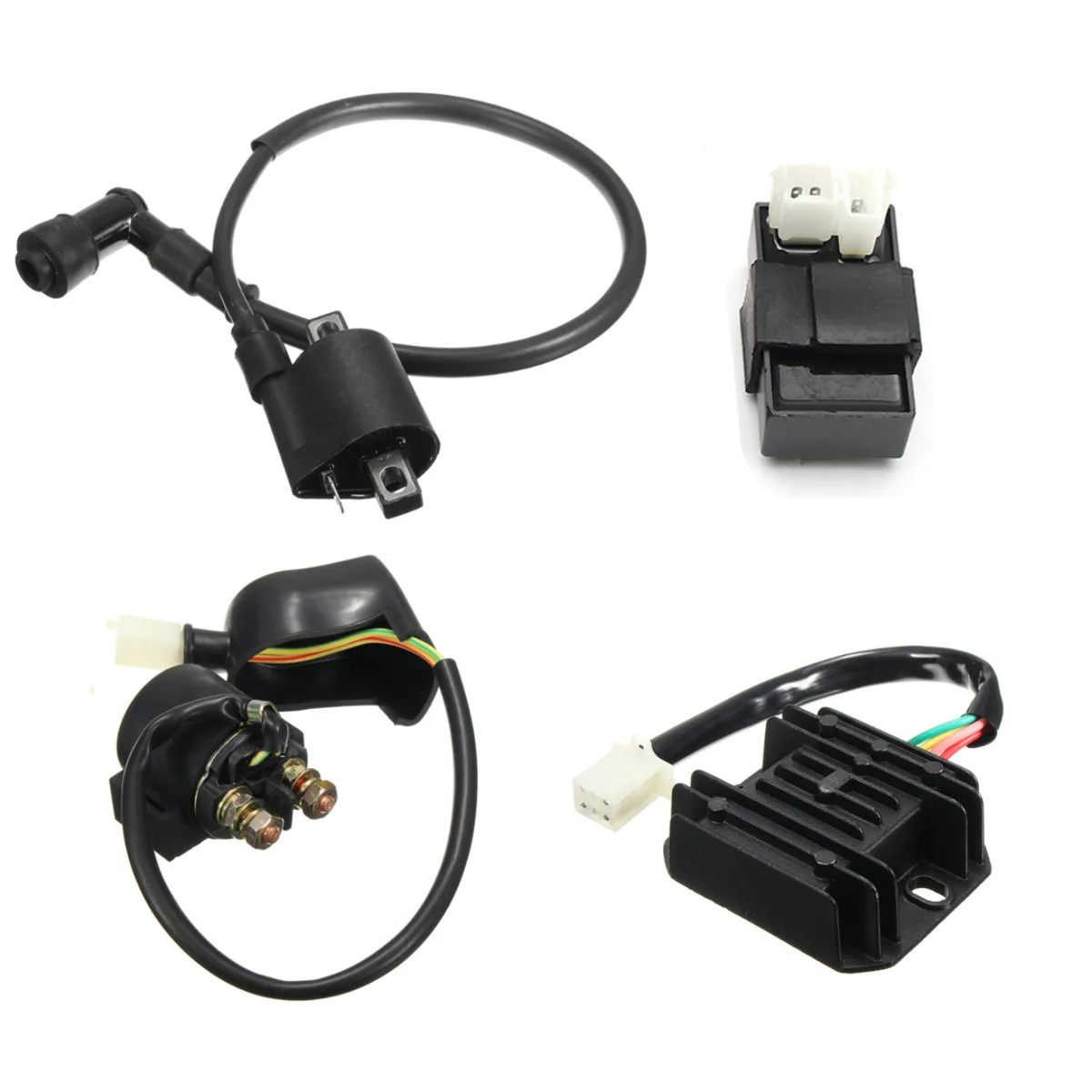 

Motorcycle Ignition Coil CDI Regulator Rectifier Relay Set For 150cc 200cc 250cc ATV Quad