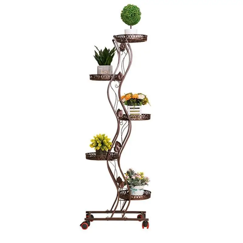 

Outdoor Decoration Exterieur Metal Raflar Rek Planten Standaard Varanda Balcon Balkon Stand Iron Flower Shelf Plant Rack