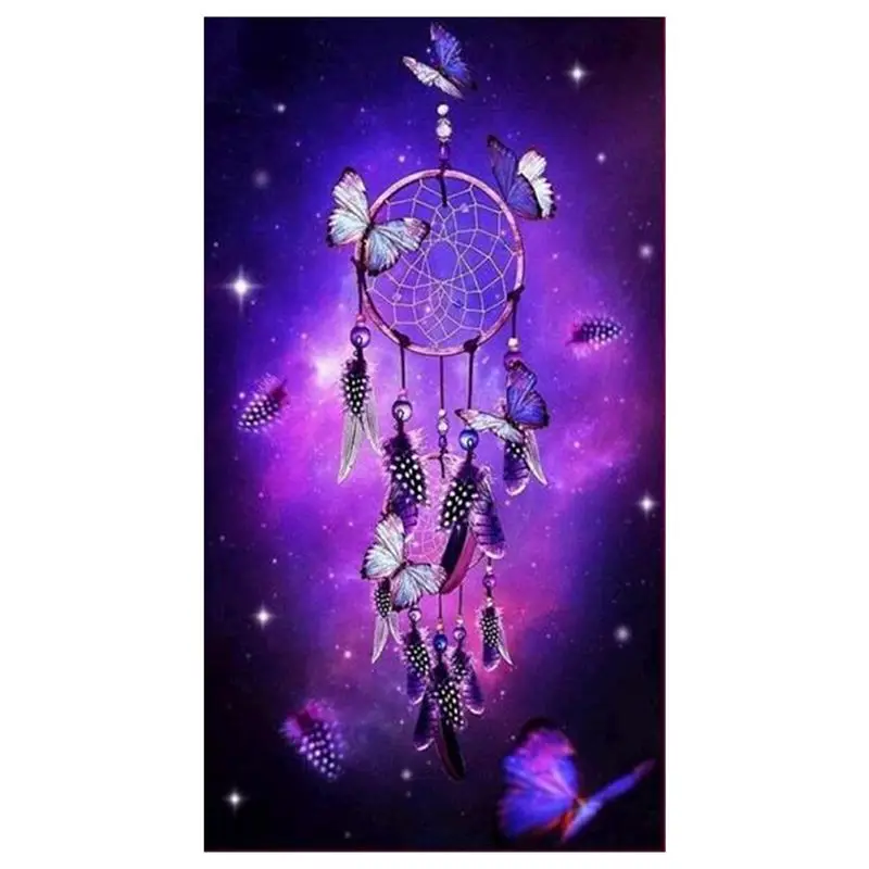

5D Diamond Embroidery Butterfly Wind Chime Cross Stitch DIY Diamond Painting landscape Diamond rhinestones Home Decor love gif