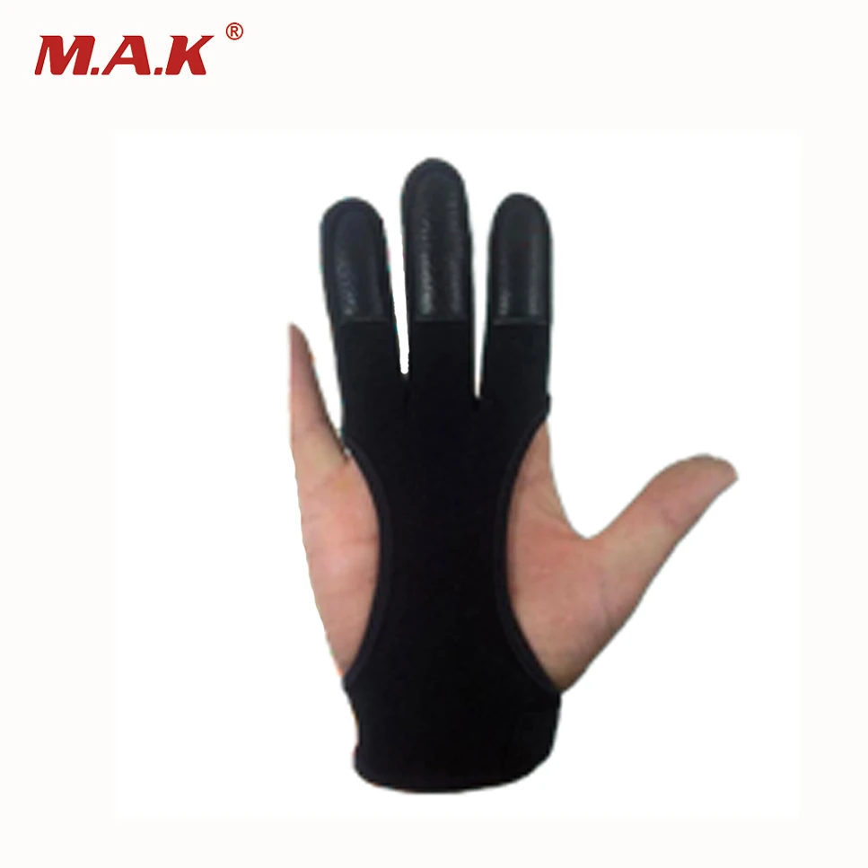 

2 Color 3 Finger Gloves Polyester and Elastic Fiber Hand Protection Protective Gloves with 3 Size for Archery Hunting Shooting