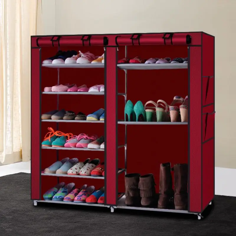 USA مجاني 6 تيير غير المنسوجة النسيج تخزين حذاء رف المدخل مجلس الوزراء حامل مُنظِم DIY المنزل تجميع رف الحذاء USA مجاني 6 تيير غير المنسوجة النسيج تخزين حذاء رف المدخل مجلس الوزراء حامل مُنظِم DIY المنزل تجميع رف الحذاء
