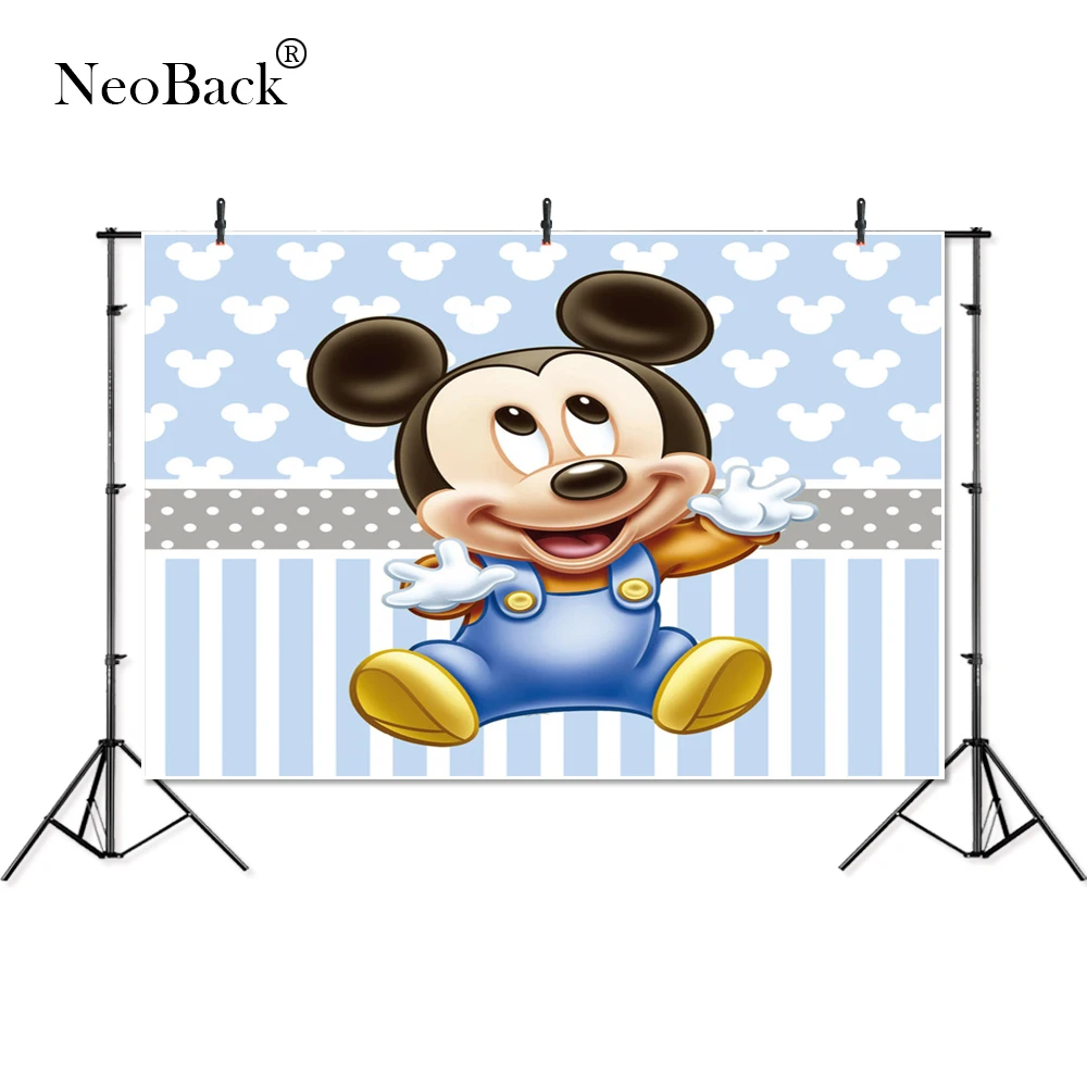 

Thin Vinyl Blue Stripes Baby Mickey Custom children baby kids Photography Backgrounds professional indoor studio Photo Backdrops