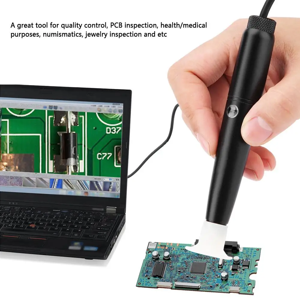 

B008 Microscope 5MP 1-500X Manual Focus Handheld Microscope USB Digital Microscope with LED for PCB Inspection