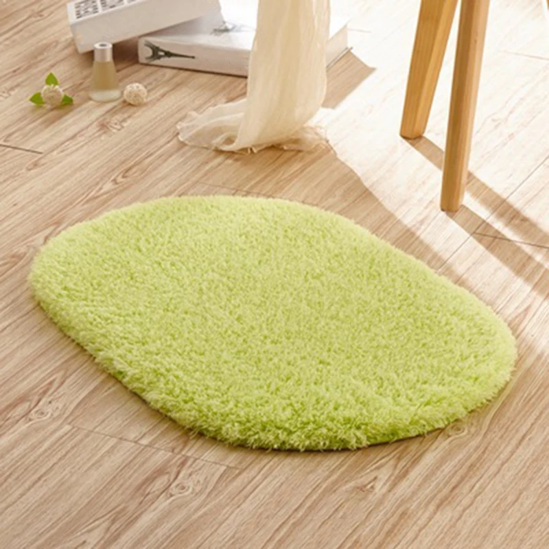 

1x Bathroom Carpet 40 x 60cm Bedroom Carpets Absorbent Soft Memory Foam Area Rug Oval Non-slip Mats
