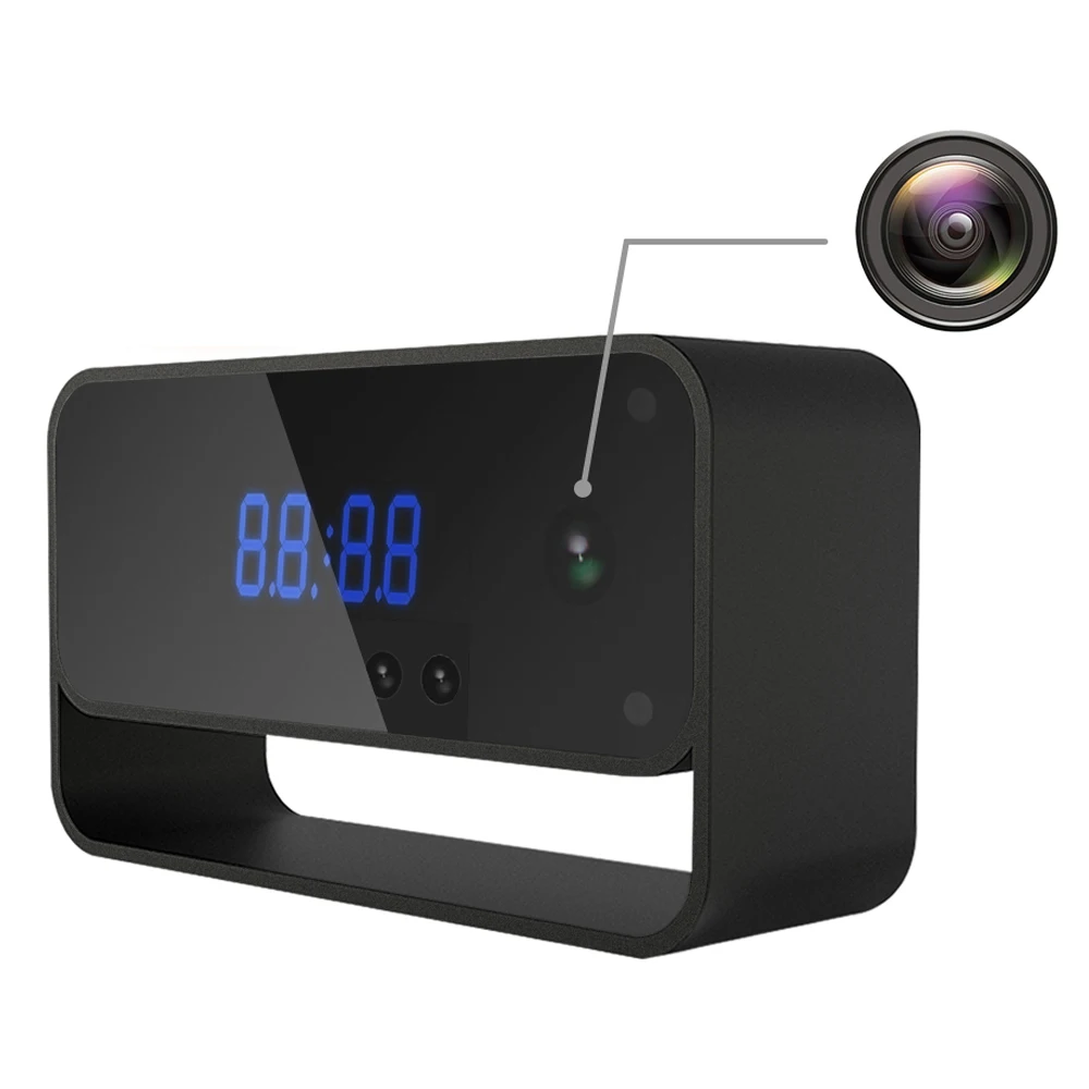 Wifi камера с часами Hd 1080P Cctv Беспроводная Ip безопасности для домашней внутренней
