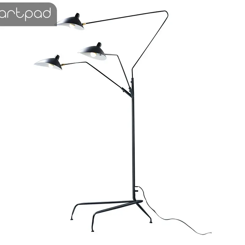 

Black Simple Modern Floor Stand Lamp Light with Plug In Metal Flexisble Industrial LED Floor Lamps for Living Room Bedroom Study